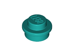 Plate, Round 1 x 1, Dark Turquoise (4073 / 6325978)