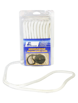 Плетеный швартовный конец Мореман, 9,5 мм x 4,5 м, белый