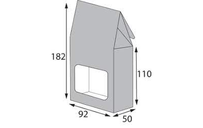 Упаковка Tea Box (крафт/белая), 182/110*92*50мм
