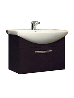 АКВАТОН. Тумба-умывальник "Ария 65" 1340-1.95 черный глянец с раковиной Смайл-65