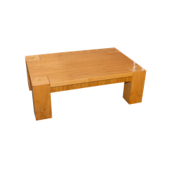 Прямоугольный журнальный стол с деревянной отделкой