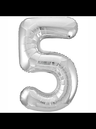 Фольгированный шар Цифра серебро