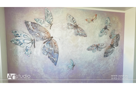 Роспись стен бабочки