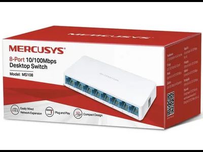 MERCUSYS MS108 Коммутатор неуправляемый, 8 портов Ethernet 100Mbps