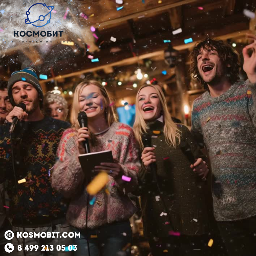 Караоке-батл онлайн за городом благодаря спутниковому интернету