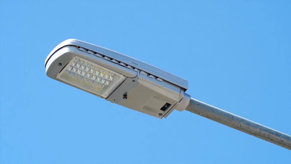 Современный уличный консольный светодиодный светильник на трассе