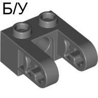 Technic Brick 1 x 2 with Hole and Dual Liftarm Extensions Dark Bluish Gray 85943 4547958 6324639