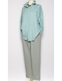 Брюки "НИЗ АСИММЕТРИЯ" серо-голубые р.48,50,56