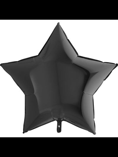 Фольгированный шар с гелием &quot;Звезда черная&quot; 90 см