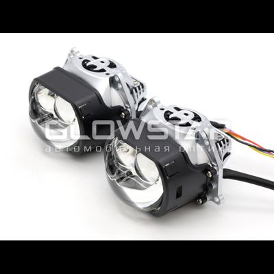 Билед модули Aozoom B-13 2024 (прямоугольные) 3.0 дюйма, 3 чипа, тройная линза, 2 кулера охлаждения, 5500K, 12V, 47W/79W, крепление 3R