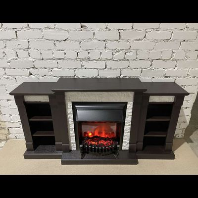 Электрокамин Моника LUX BL M2 с очагом Fobos