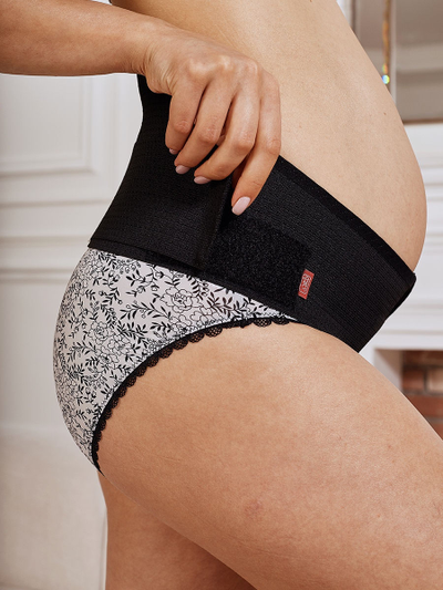 Купить черный дородовой бандаж 1444 ФЭСТ