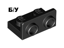 ! Б/У - Bracket 1 x 2 - 1 x 2 Inverted, Black (99780 / 6020193) - Б/У