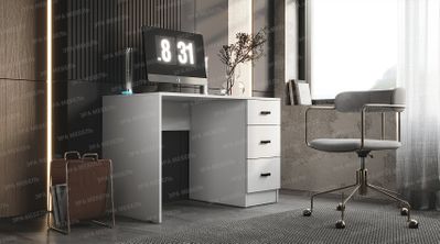 ЛДСП Стол письменный СТАНДАРТ Белый гладкий