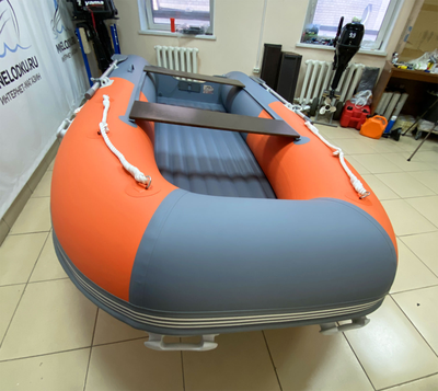 Моторная лодка GLADIATOR E380S оранжево-темносерый - MNELODKU.RU