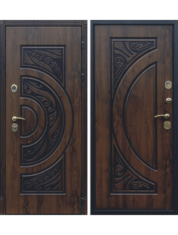 Входная металлическая дверь Тайгер Велес дуб темный / дуб темный