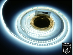 ЛЕНТА светодиодная 2835, 600 LED, 24V, ХОЛОДНЫЙ белый(6300 -6700 K), 48W/5м, 8 мм, IP20, AQ