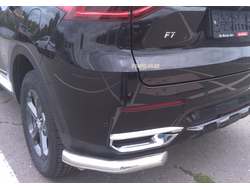 Защита заднего бампера "уголки" d60 для Haval F7 (2019-2022)