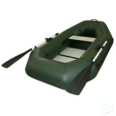 Лодка ПВХ Polar Bird Чирок Гребная PB-210Т Teal со стеклокомпозитной сланью и банкой Серая