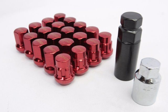 Комплект гаек Rays конус 12*1,5 красный HEX 17