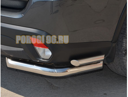 Защита заднего бампера двойная угловая d60/42 для Mitsubishi Outlander 2015-2018