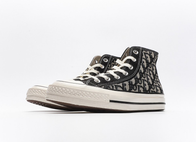 Роскошные оригинальные Converse x Dior B23 темно-серые высокие 162050c