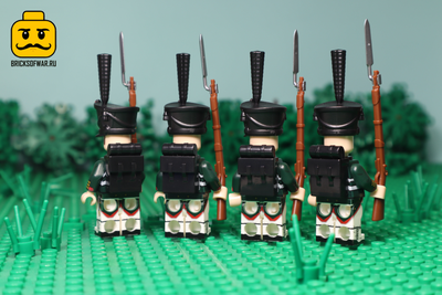 4 солдата русской гвардии, наполеоновские войны 1812