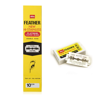 Сменные лезвия для Т-образного станка, Feather New Hi-Stainless, блок из 200 лезвий