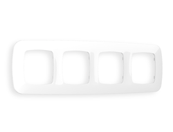 Рамка 4-я Белый глянец, коллекция ECTA - Ambrella Volt - OMEGA