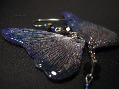 "Крылышки Пыльной Феи", волшебные серьги в северном стиле