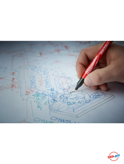 Набор тонких ручек MILWAUKEE INKZALL Fine Tip (Синий/Красный/Черный) 48223165.