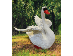 ЛЕБЕДЬ с расправленными крыльями  - символ чистоты, любви и верности  44*43см  2.9кг  полистоун - не боится влаги и перепадов температур Россия 3184/016775*