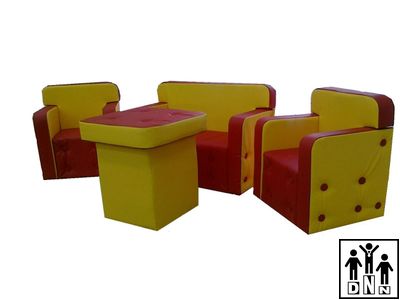 Детская игровая мебель "Комфорт" красный / желтый