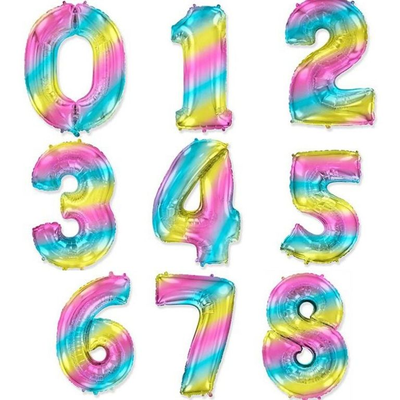 Фольгированная цифра 100 см, серебро, золото, синяя, фуксия, бирюзовая, розовое золото, красная, радужная, кремовая, розовая
