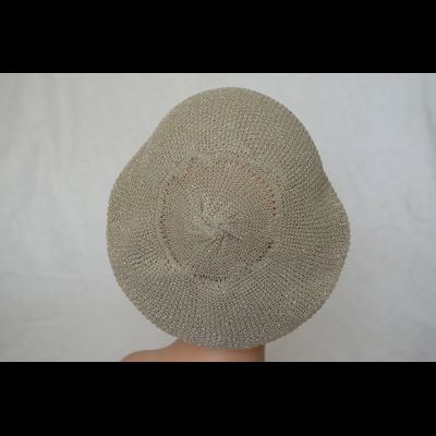 Летний берет женский вязаный Vizio Италия 6625 ореховый