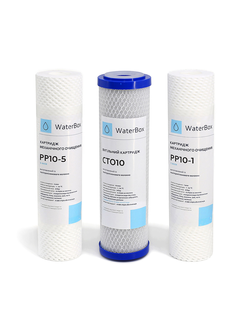 Универсальный набор предфильтров для фильтра обратного осмоса 3 шт. (Atoll, Аквафор, Гейзер, Барьер, Raifil, Новая Вода)