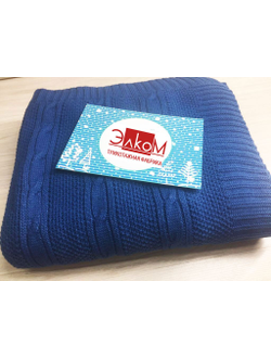 Плед вязаный "Косы"