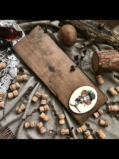 доска для подачи блюд, тёмная