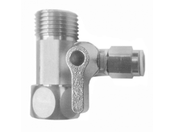 Тройник с краном 1/2-1/2-1/4 [38164]