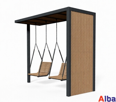 Качель двойная под навесом 4