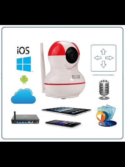 BW. Моторизированная видеокамера WiFi/LAN с DVR, HD (163Eye/Yoosee)