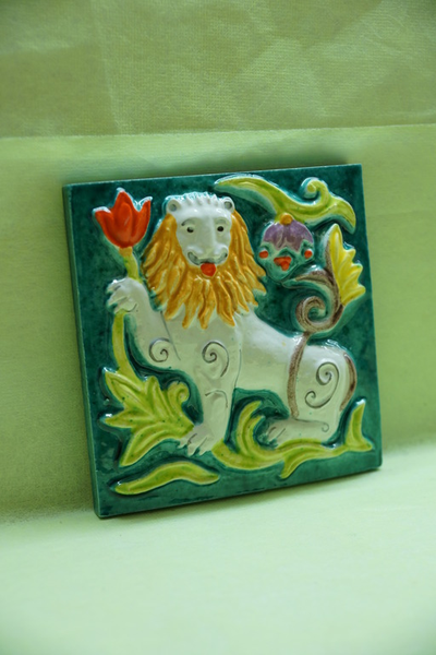 Лев Храбрый (изразцовая плитка)