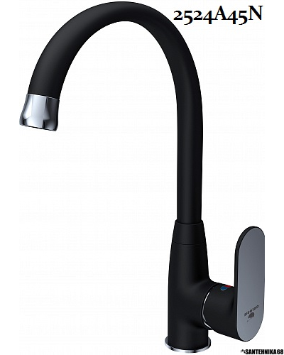 Смеситель для кухни боковой на гайке однозахватный Calorie 2524A45 40 мм хром золото черный белый медь сатин