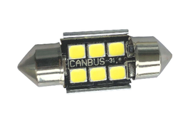 Светодиодная лампа C5W 2835-6SMD-31MM CanBus 5000K 6W 12v, 1шт
