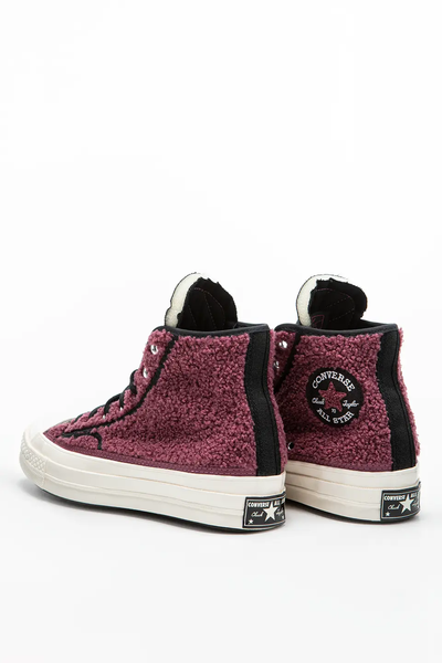 Кеды Converse Chuck 70 Sherpa зимние бордовые высокие