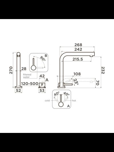 Смеситель OMOIKIRI NARA 2 PLUS
