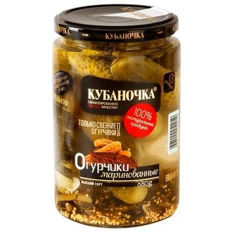 Огурцы маринованные Кубаночка 680 гр