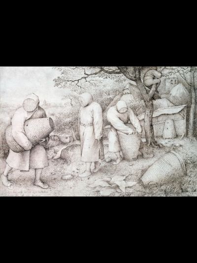 Картина обогреватель, репродукция Питера Брейгеля Пасечники