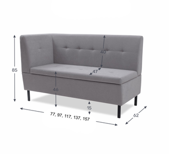 Диван кухонный ОЛИВЕР с боковой спинкой