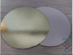 Подложка усиленная золото/жемчуг круг d=220 мм (1,5 мм)